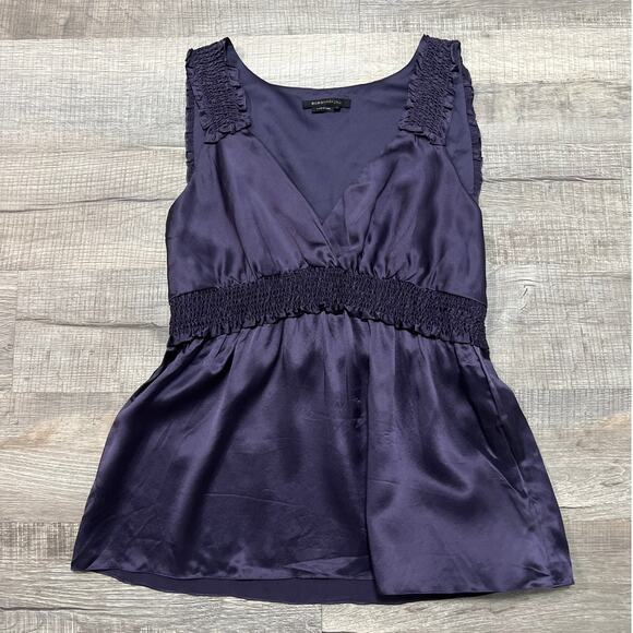 BCBGMaxAzria Tops - BCBGMaxAzria Deep Purple Satin Tank Top